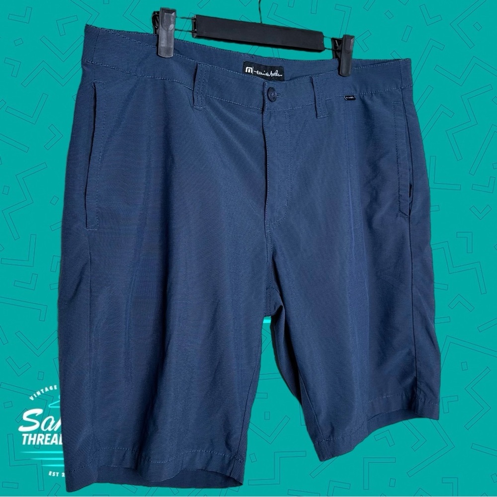Travis Mathew Navy Flat Front Golf Shorts